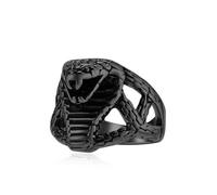 SYAVR Retrò re degli occhiali serpente titanio anello in acciaio, personalità maschile, nicchia Hip Hop serpente gioielli