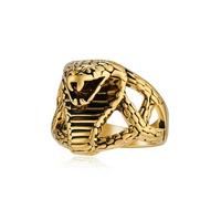 SYAVR Retrò re degli occhiali serpente titanio anello in acciaio, personalità maschile, nicchia Hip Hop serpente gioielli