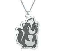 SYAVR Scoiattolo in acciaio inox che tiene la ghianda collana simpatico animale ciondolo collana regalo di compleanno