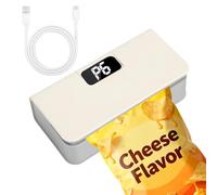 Syaws Mini sigillatrice per sacchetti, ricaricabile, con display a LED, termosaldatrice e taglierina con 6 ingranaggi regolabili, richiudibile per sacchetti di patatine e snack, in Mylar