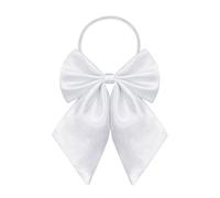 SYAYA Papillon da donna pre-annodato per uniforme da cameriera, costume e coro, papillon regolabile con chiusura per sopra magliette W-B1, bianco, taglia unica