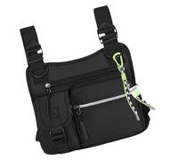 syayw Cintura da corsa da uomo - Borsa leggera da trekking e arrampicata | Gilet leggero traspirante con tasche multiple per sport all'aria aperta Motociclismo ed escursionismo, Nero , Se référer au