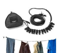 syayw Corda Da Bucato,Corda Riflettente Con Mollette Per Asciugare | Da Viaggio Per Camera D'Albergo | Adatto A Abbigliamento Crociera Campeggio Escursionismo Sopravvivenza Viaggio Casa