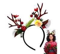 syayw Fascia Per Capelli Con Corna Di Cervo - Per Costumi Da Donna - Fascia per Testa con Corna e Orecchie di Renna,Per Cosplay Cerimonie Matrimoni Compleanni Donne Ragazze