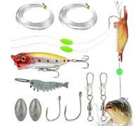 syayw Kit di esche - Esche e ami con linee - Attrezzatura robusta e versatile di esca in acqua per il pesce gatto, persico, trota, salmone in laghi, fiumi,