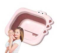 syayw Lavabo pieghevole | Bacino da bagno per neonato, 2,5 l, per lavare viso e piedi, vasca da bagno dei cartoni animati, ciotola di lavaggio pieghevole, bacino del piede del viso di lavaggio del