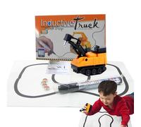 syayw Magic induttive Toy Truck - 180g ABS Engineering Vehicles Mini Toy | Educativo Seguire Tutto Giocattolo escavatore Linea Nera disegnato con sensore Ottico per Nuovo Regalo per