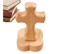 syayw Mini Croce in Legno - Piccolo Fascino Religioso Da Tavolo | Croce Di Legno Portatile per Il Comfort Di Meditazione Di Preghiera | Croce Portatile | Regalo Di Souvenir Spirituale per Adulti