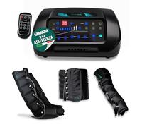 SYBILMED ELITE 6 Pressoterapia Linfodrenale Digitale, Massaggiatore Elettrico per Recupero Sportivo, 6 Camere D'aria con 2 Gambali XL, Fascia Addominale e Bracciale