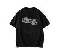 Sybnwnwm Baggy Y2K t-shirt grafica gotica t-shirt grunge t-shirt stampa stella lettera gotica top a maniche corte da donna, Nero C, M