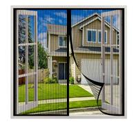 SYC Zanzariera Magnetica Finestra,Anti Insetti Traspirante Zanzariera Tenda,Adsorbimento Magnetico,Chiusura Automatica,per Finestre Porte-Black-a|| 120x130cm(47x51inch)