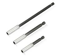 SYCEES 3pcs Punte ad Attacco Esagonale Magnetiche da Prolunga per Viti Dadi Trapani da Cambio Rapido,Inserti Esagonali 1/4'' 3PC da 6.35mm, 75/100/150mm,CRV Materiale Cacciavite Elettrico