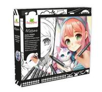 SYCOMORE - A SCUOLA DI MANGA KEMONOMIMI - PENNARELLI E FOGLI CON GRIGLIA