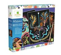 Sycomore-CREA014 Licorne-Chevaux Artissimo-10 Dipinti da graffiare-Cavalli e unicorni-Scratch Art-Ricreazione Creativa Bambino-da 7 anni-CREA014-Sycomore, Colore Plusieurs Couleurs, CREA014