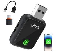 Sycr dattatore Mini CarPlay Wireless,Plug & Play: converte il CarPlay cablato in wireless. Compatibile con auto dal 2016, iOS 10+ e veicoli con CarPlay cablato