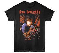 Syd Barrett - a Righe - American Classici - Nero Solido Adulto Manica Corta