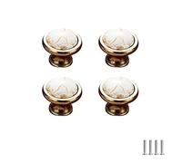 SYDARSYN 4 pezzi Maniglie per Porte in Ceramica Vintage Maniglie per Mobili Cucina Cassetto Armadietti Porte de Placard Tirare Maniglie Guardaroba Maniglie Foro singolo
