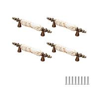 SYDARSYN 4 pezzi Maniglie per Porte in Ceramica Vintage Maniglie per Mobili Cucina Cassetto Armadietti Porte de Placard Tirare Maniglie Guardaroba Maniglie 76mm