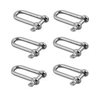 SYDARSYN 6Pcs 4mm Grillo in Acciaio Inox Grilli per Carichi di Trasporto Pesanti Forma di D per Argani Pesanti Tiranti Carichi di Pesanti Palestra Gancio Sacco da Boxe