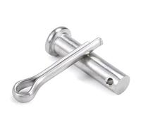SYDARSYN Perni a Foro a Testa Piatta & Copiglie Set, Perni a Forcella a Foro Singolo in Acciaio Inox M4x10mm (10 Pezzi)