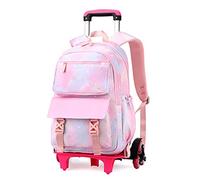 SYDARSYN Zaino Trolley Scuola Zainetti per Studenti Elementare Zaini per Studente Della Scuola di Rotolamento per Ragazze Ragazzi Borsone per Trolley a Ruote Zaino