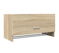 SYDE Armadio compensato rovere Sonoma 70 x 32,5 x 35 cm | Con barra appendiabiti, ampio scomparto, multiuso per bagno, cucina o lavanderia