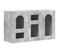 SYDE Credenza ELST grigio cemento, 100 x 35 x 59 cm | Legno resistente, ripiani robusti, uso interno, superficie facile da pulire, sala da pranzo e soggiorno