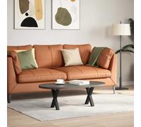 SYDE Gambe per tavolo centrale, forma x 2 pezzi, in acciaio nero | Con viti, livellatori regolabili, struttura robusta, design moderno