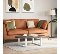 SYDE Gambe per tavolo da centro a forma di U, in acciaio bianco, 70 cm, 2 pezzi | livellatori regolabili, fori preforati, viti incluse, struttura robusta
