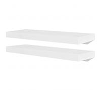 SYDE Mensole da parete, 4 pezzi, bianco, 60 cm | MDF opaco, montaggio invisibile, include viti e tasselli, per libri e decorazioni