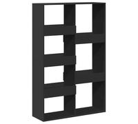 SYDE Scaffale in legno nero 100 x 33 x 155,5 cm | 7 ripiani spaziosi, divisorio per stanze, resistente all'umidità, facile da pulire