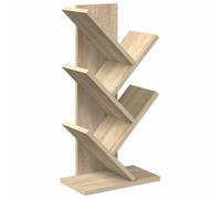 SYDE Scaffale per libri a forma di albero a 4 livelli | Legno lavorato, struttura resistente, stoccaggio aperto, decorativo per soggiorno, camera da letto
