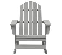 SYDE Sedia a dondolo in legno massello grigio per esterni | Stile vintage, resistente alle intemperie, capacità 110 kg, facile da montare