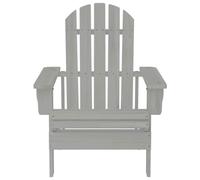 SYDE Sedia da giardino in legno massiccio grigio | Resistente alle intemperie, braccioli vintage, facile da montare, per patio e terrazza