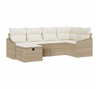 SYDE Set di divani da 7 pezzi, in rattan sintetico | Polyrattan premium, telaio in acciaio, resistente alle intemperie, design modulare da giardino