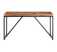 SYDE Tavolo da pranzo in legno massiccio di acacia e manico 140 x 70 x 76 cm