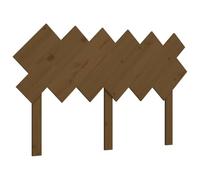 SYDE Testiera in pino massiccio marrone miele, 132 x 3 x 81 cm | Supporto per schiena, stile rustico, in legno naturale, ideale per leggere o guardare film