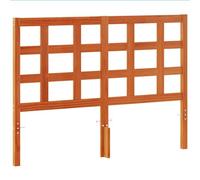 SYDE Testiera per letto in legno di pino massiccio marrone cera, 135 cm | Design elegante, gambe robuste, supporto per la schiena, struttura e materasso non inclusi