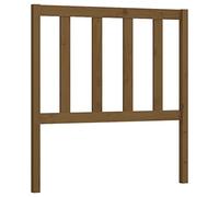 SYDE Testiera per letto in legno di pino massiccio, marrone miele | 96 x 4 x 100 cm, design rustico, per struttura senza testiera, compatibile con telaio speciale