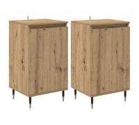 SYDE Vetrina 2 pz Rovere Artisan cm 40x35x70 | Legno resistente, ripiani integrati, ante con cerniere, ideale per sala da pranzo e soggiorno