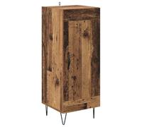SYDE Vetrina in legno e ferro, 34,5 x 34 x 90 cm | Ripiani da incasso, ante con cerniere, gambe a forcella, stile moderno