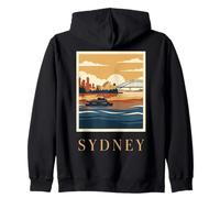 Sydney Australia Harbour Bridge Opera House Viaggi Vintage Felpa con Cappuccio