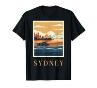 Sydney Australia Harbour Bridge Opera House Viaggi Vintage Maglietta