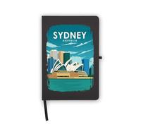 Sydney Australia Minimal Oprah House, quaderno con pagine bianche, copertina in ecopelle, agenda, diario, quaderno di lavoro