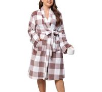 SYDUZAX Accappatoio da Donna 2024 Nuovo Offerte Vestaglia Donna Invernale Accappatoio Corto in Velluto Pigiama Comodo e Caldo Casa in Flanella Elegante Vestaglia Donna con Scollo a V Tasche e Cintura