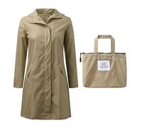 SYDUZAX Giacca Impermeabile da Donna Poncho Lungo Pieghevole da Pioggia con Tasca Portaoggetti Giacca a Vento con Coulisse Stampa a Pois Lunghi Giacca Casual Antipioggia e Antivento con Tasche