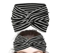 Syengery Fascie Boho Larghe per Donne,Turbante Intrecciato | Fascia con Nodo per Appassionate di Casual Matrimonio Festival Musica all'Aperto Eventi