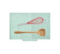 Syengery Tappetino Asciugapiatti - Protezione Anti Calore Per Piano Cucina,Base In Silicone Per Stoviglie Calde 38x25 Cm Con Scarico Liquidi