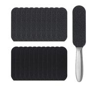 SYEYCW 1 Pezzi Manico in Acciaio Inossidabile, 20 Pezzi Rimozione Carta Vetrata Piede Raspa Pad, Rimozione Calli Doppia Faccia, Professionale Strumenti di Pedicure, per Salone di Pedicure da Bagno