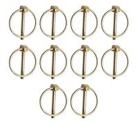 SYEYCW 10 Pezzi Perno di Bloccaggio, 4.5mm x 40mm Perni di Sicurezza con Anello, Perno di Sicurezza di Tipo O, Perni di Fissaggio Boccole, per Trattori Agricoli, Rimorchi, Camion, Tosaerba